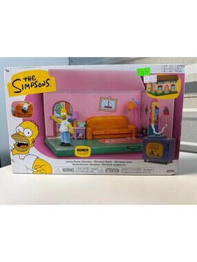 The Simpsons Living Room Diorama Playset - Homer Figure Jakks Pacific